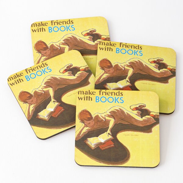 Item preview, Make Friends With Books 1949 designed and sold by RocketshipRetro.