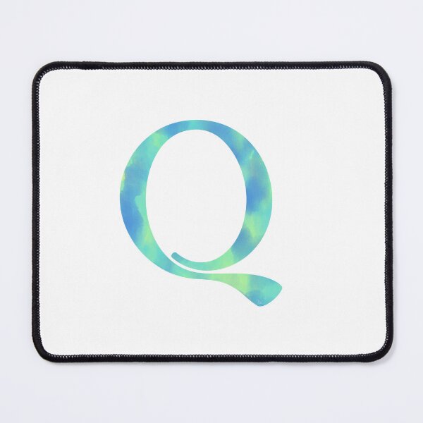 Item preview, “Q” aqua designed and sold by Ninidesignss.