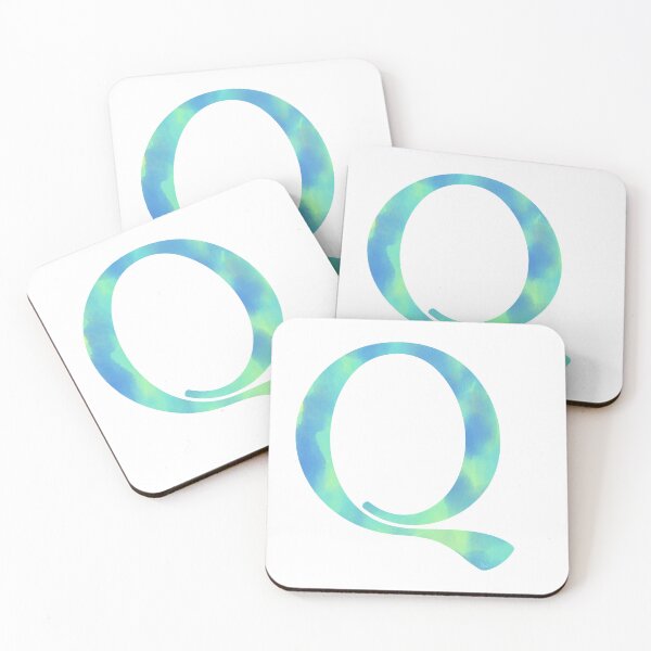 Item preview, “Q” aqua designed and sold by Ninidesignss.