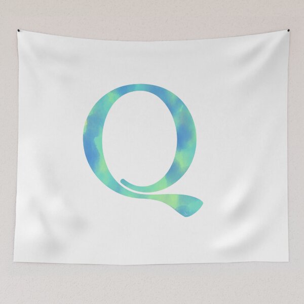 Item preview, “Q” aqua designed and sold by Ninidesignss.