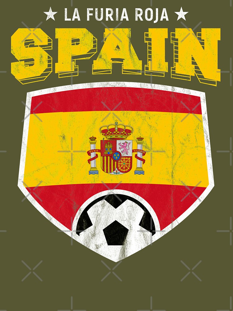 Soccer shirt in colors of spanish flag. National jersey for