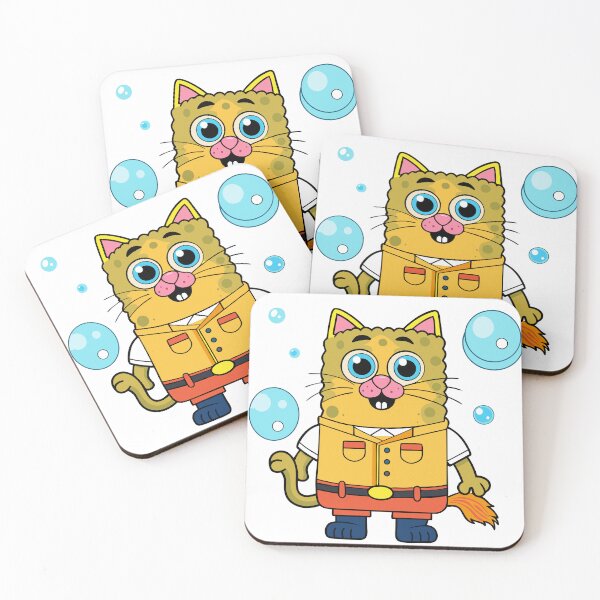 Item preview, Fluffy Cat in SpongeBob Attire Blowing Bubbles designed and sold by omerfdln34.