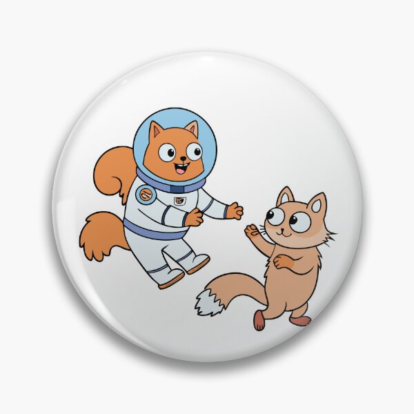 Item preview, Fluffy Cat in a Spacesuit Playing with a Space Squid designed and sold by omerfdln34.