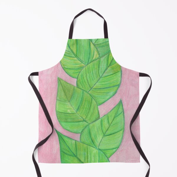 Item preview, Green leaves on a pink background designed and sold by Artbysarah23.