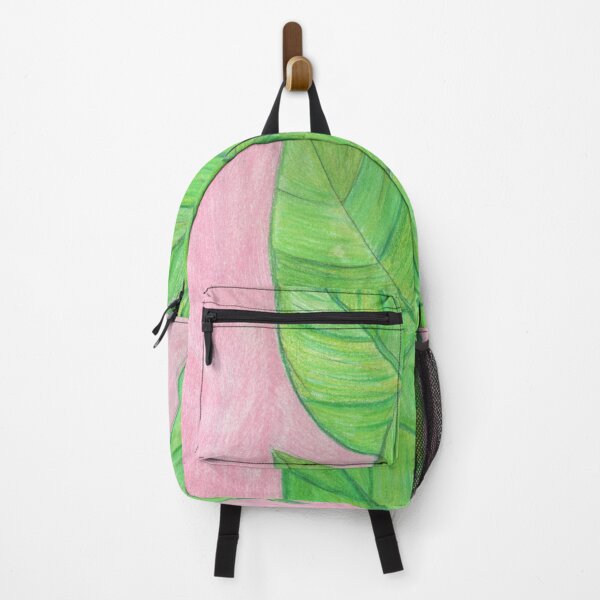 Item preview, Green leaves on a pink background designed and sold by Artbysarah23.