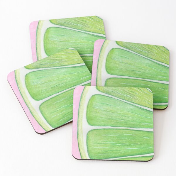 Item preview, Lime slice on a pink background  designed and sold by Artbysarah23.