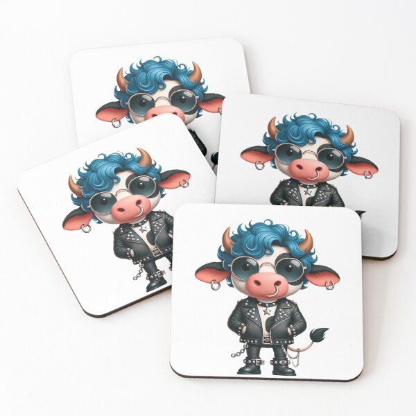 Item preview, Rockstar Cow in Leather designed and sold by Sillytoe.