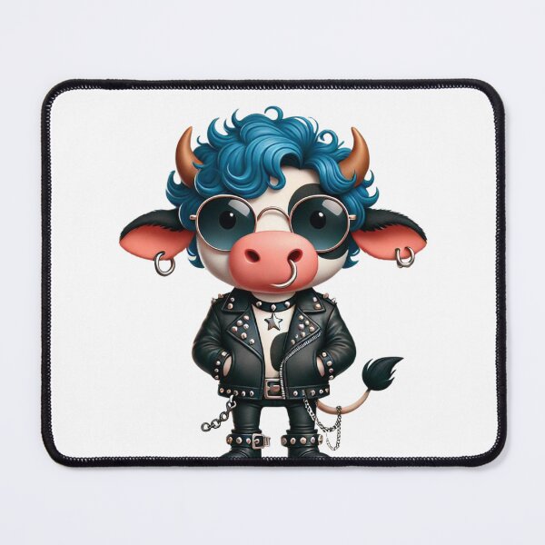 Item preview, Rockstar Cow in Leather designed and sold by Sillytoe.