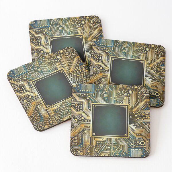 Item preview, Futuristic Golden Electronic Design designed and sold by Marinaso.