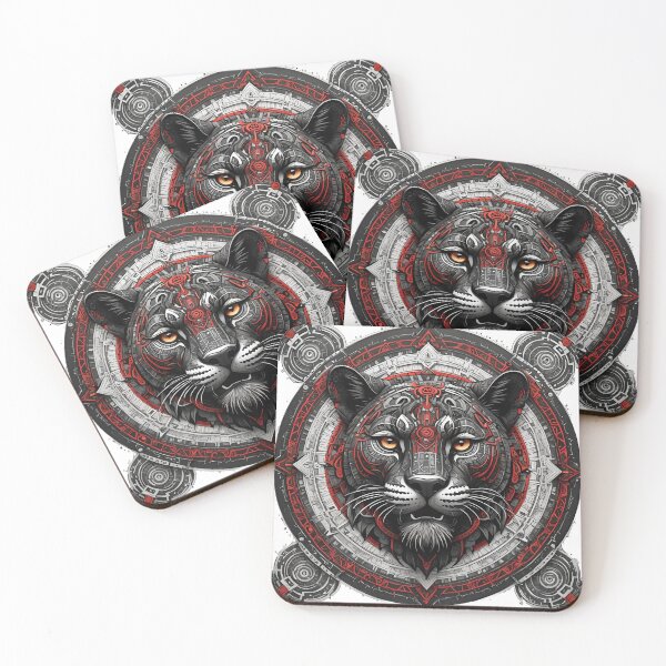 Item preview, Panther in Technological Mandala designed and sold by MandalasShops.