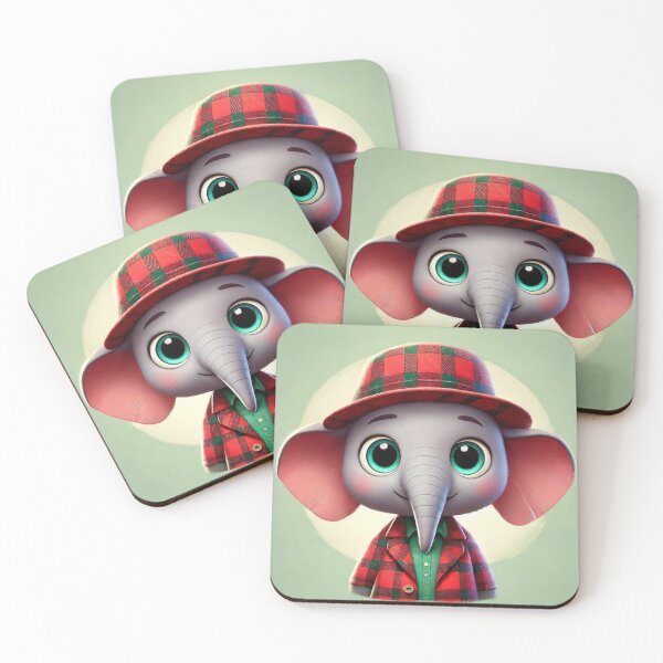 Item preview, Plaid Clad Elephant designed and sold by Sillytoe.