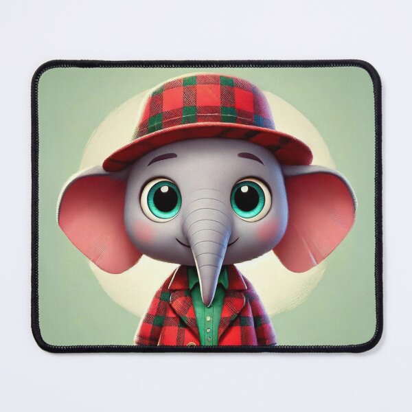 Item preview, Plaid Clad Elephant designed and sold by Sillytoe.