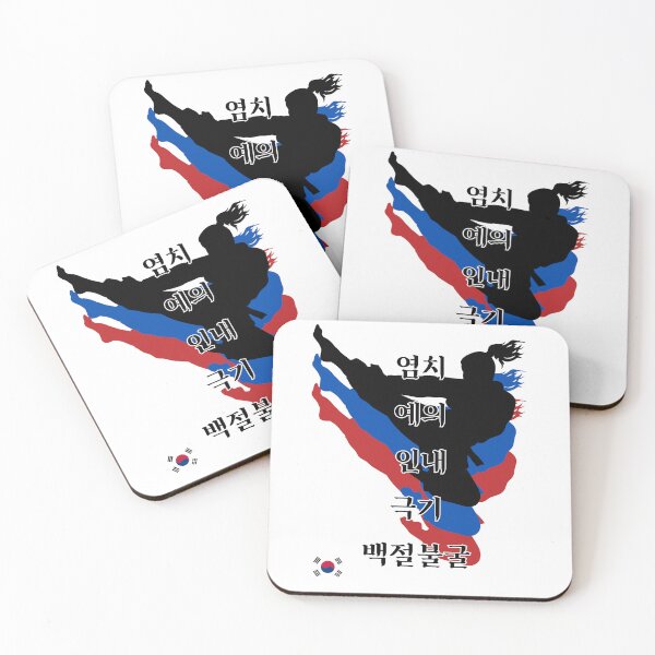 Item preview,  Five Tenants of Tae Kwon Do  태권도 -  Flying Side Kick (Female) designed and sold by SeoulJourner.