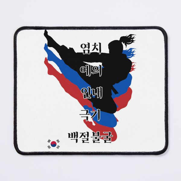 Item preview, Five Tenants of Tae Kwon Do 태권도 - Flying Side Kick (Female) designed and sold by SeoulJourner.
