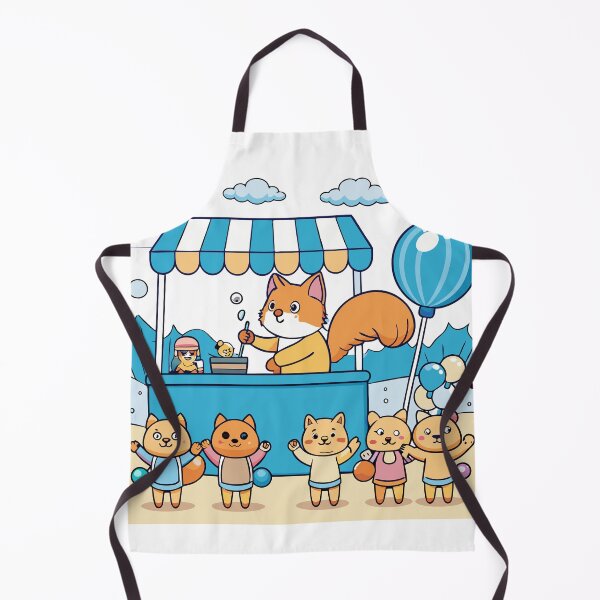 Item preview, Fluffy Cat Running a Bubble Stand in an Underwater Paradise designed and sold by omerfdln34.