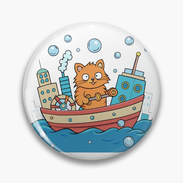 Artikelvorschau, Flauschige Katze steuert ein Boot aus Seifenblasen und fährt dahin entworfen und verkauft von omerfdln34.