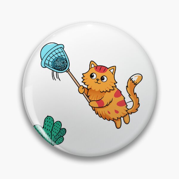 Item preview, Fluffy Cat with a Net, Catching Jellyfish with Expertise designed and sold by omerfdln34.