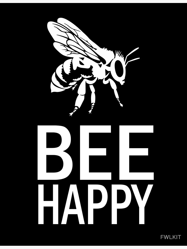 Thumbnail 3 of 3, Sticker, Bee Happy Pollinating Insects designed and sold by FWLKIT.