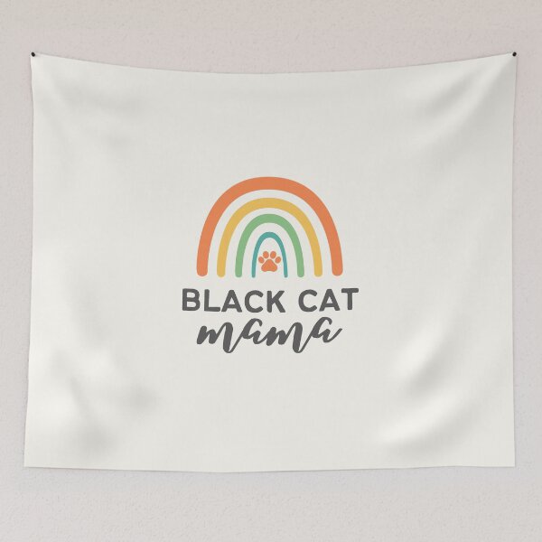 Item preview, Black Cat Mama - Cat Coat - Paw Rainbow - Cat Mom Gift designed and sold by patternjp.
