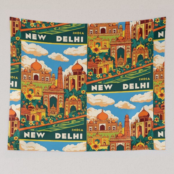 Item preview, New Delhi Vintage Travel Tourism  designed and sold by TravelersGems.