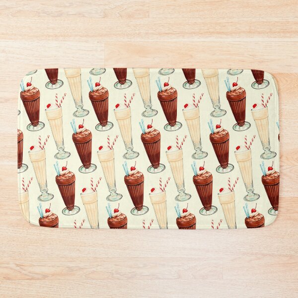 Item preview, Chocolate & Vanilla Milkshakes Pattern - Cream designed and sold by Kelly  Gilleran.