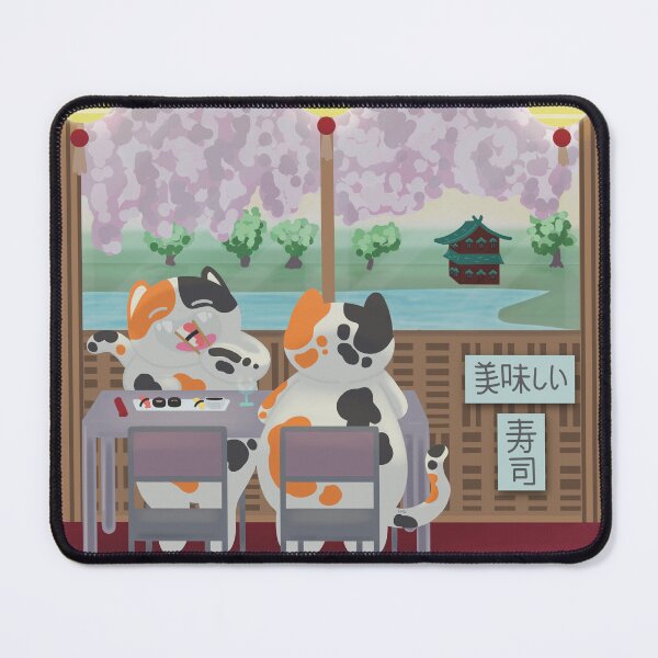 Item preview, Cute Cats Eating Sushi on Vacation designed and sold by Catphonesoup.