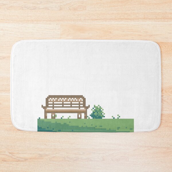 Item preview, a pixel art bench with green terrain designed and sold by helixter.
