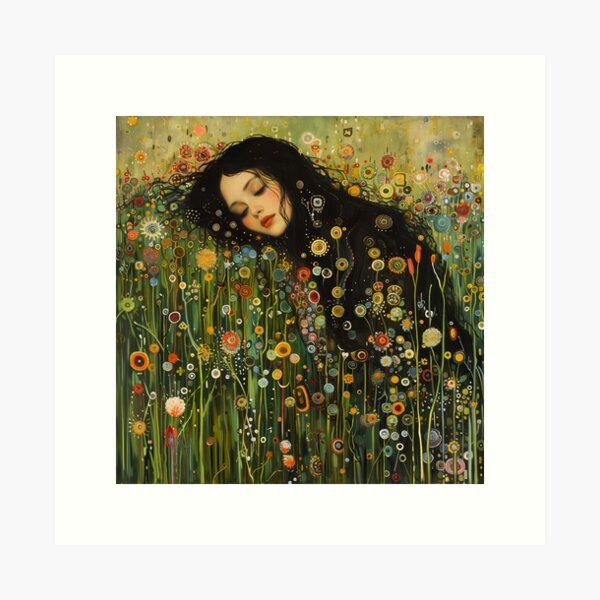 Aperçu de l'œuvre Fille parmi les fleurs créée et vendue par WhimsyPixs.
