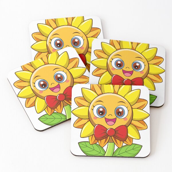 Item preview, Cheerful Sunflower Wearing a Bow Sticker – Kawaii Sunflower Art for Nature Lovers designed and sold by merchtrends-svg.