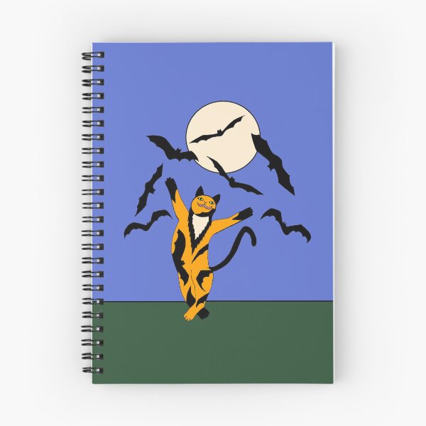 Item preview, Calico Cat Dances with Bats for Halloween designed and sold by JoyousArt4u.