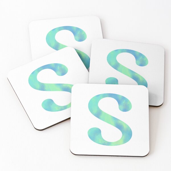 Item preview, “S” aqua designed and sold by Ninidesignss.
