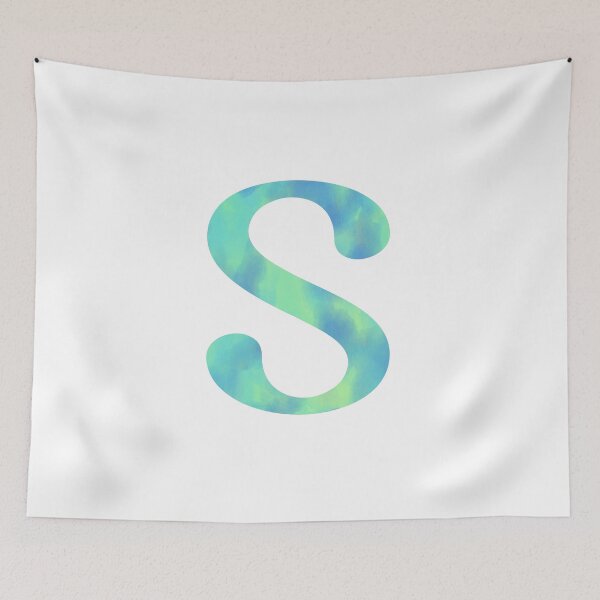 Item preview, “S” aqua designed and sold by Ninidesignss.