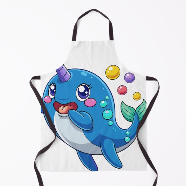 Item preview, Happy Narwhal Blowing Bubbles Sticker – Kawaii Narwhal Art for Ocean Lovers designed and sold by merchtrends-svg.