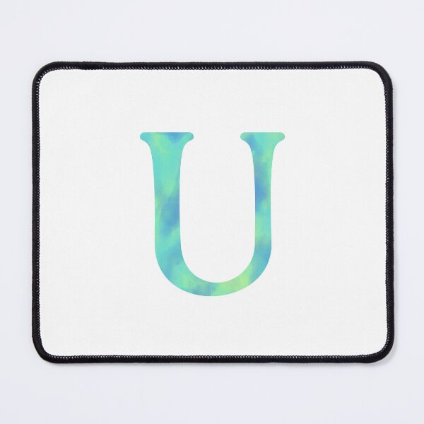 Item preview, “U” aqua designed and sold by Ninidesignss.