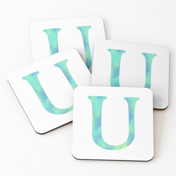 Item preview, “U” aqua designed and sold by Ninidesignss.