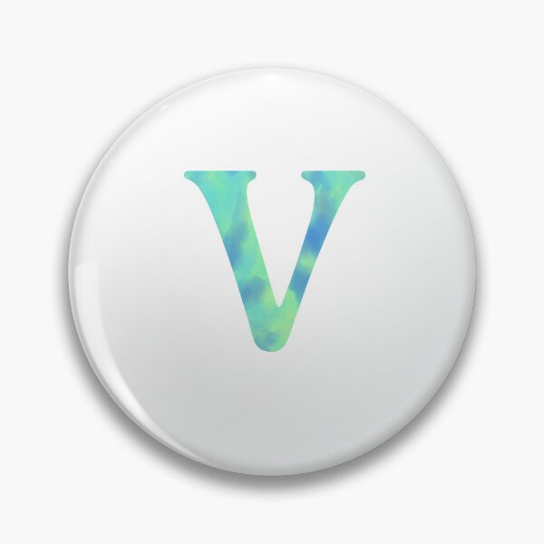 Item preview, “V” aqua designed and sold by Ninidesignss.