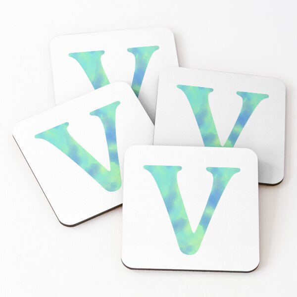 Item preview, “V” aqua designed and sold by Ninidesignss.