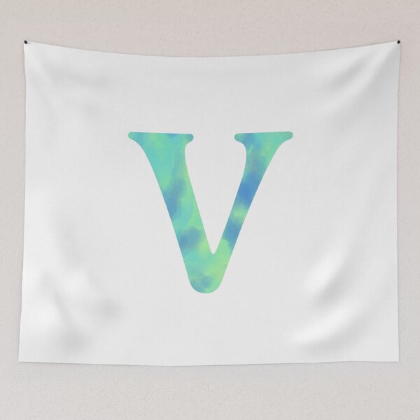 Item preview, “V” aqua designed and sold by Ninidesignss.