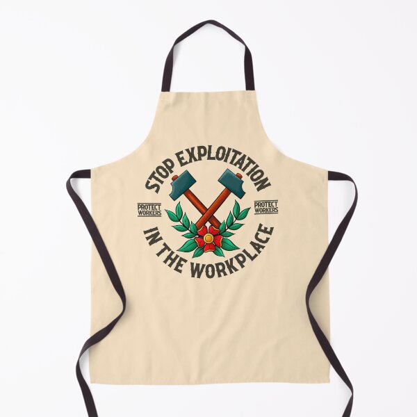 Item preview, Stop Exploitation In The Workplace - American Traditional Flash Tattoo Style designed and sold by Picket Club.