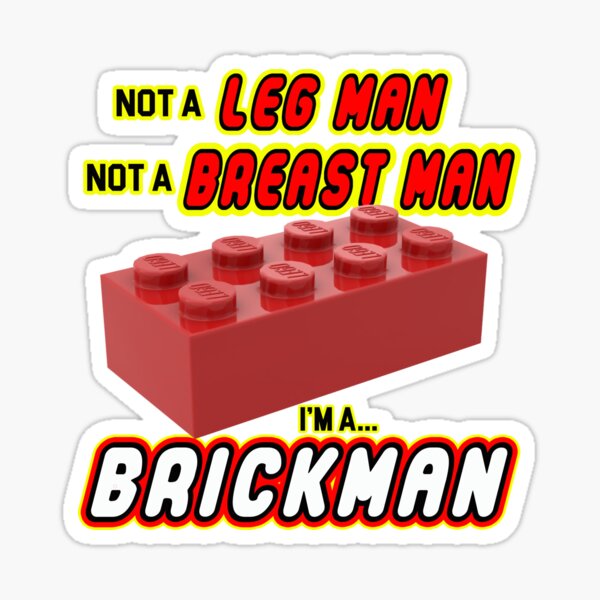 Vista previa del artículo con la obra «Ni un hombre de piernas, ni un hombre de senos, soy un Brickman», diseñado y vendido por barefootmk.