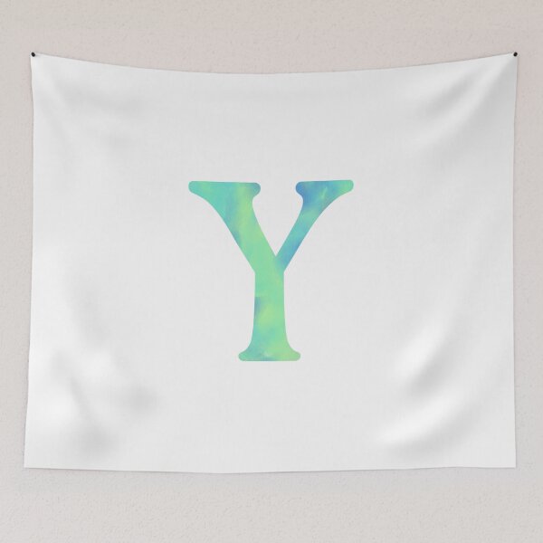 Item preview, “Y” aqua designed and sold by Ninidesignss.