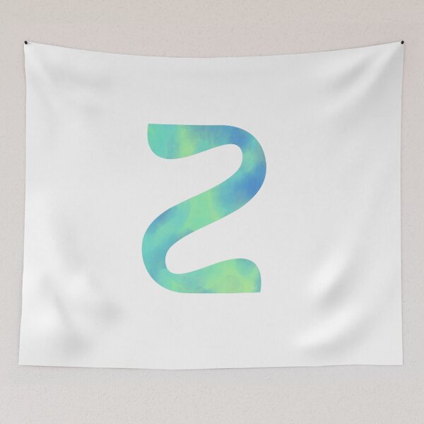 Item preview, “Z” aqua designed and sold by Ninidesignss.