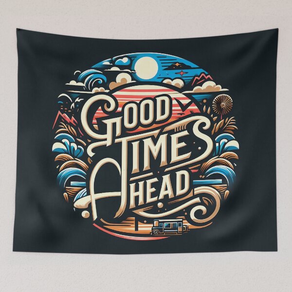Item preview, good times ahead, typography designed and sold by maxmaj.