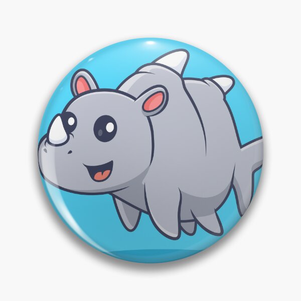 Item preview, Cute Rhino Fish Swimming: A Whimsical Aquatic Adventure designed and sold by hjian8219.