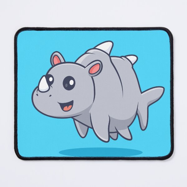 Item preview, Cute Rhino Fish Swimming: A Whimsical Aquatic Adventure designed and sold by hjian8219.