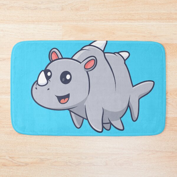 Item preview, Cute Rhino Fish Swimming: A Whimsical Aquatic Adventure designed and sold by hjian8219.