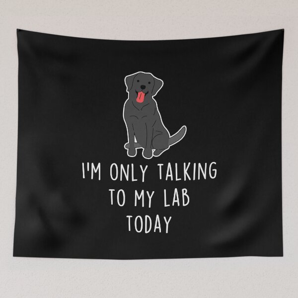 Item preview, Black Labrador Talking To designed and sold by Clara Hollins.