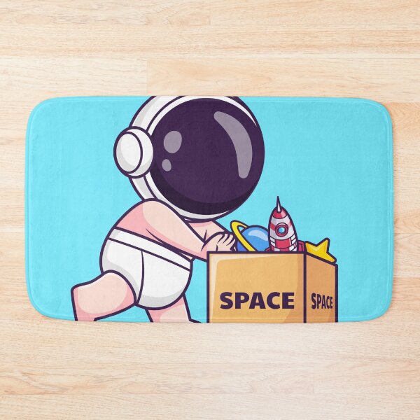 Item preview, Cute Baby Astronaut Pushing Box with Space Toys: An Interstellar Playtime designed and sold by hjian8219.