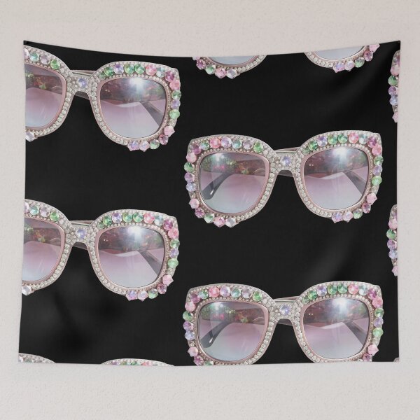 Item preview, y2k Bejeweled Crystal Sunglasses designed and sold by bearslover.