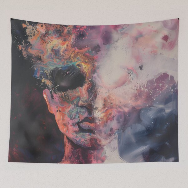 Item preview, Release the anxiety and breathe- abstract art about mental health designed and sold by PrettyPinkSkies.